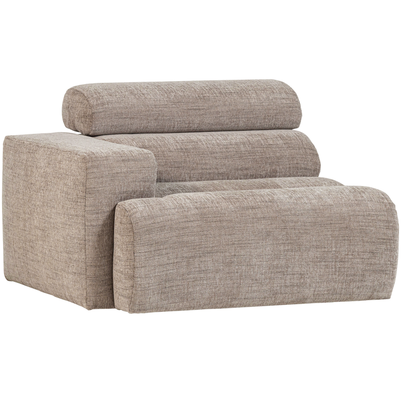 WOOOD NOVI Soffmodul 1-sits Arm Vänster Naturmelange