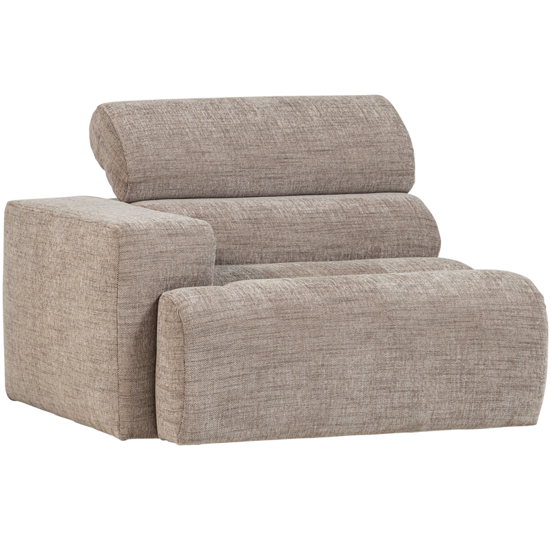 WOOOD NOVI Soffmodul 1-sits Arm Vänster Naturmelange