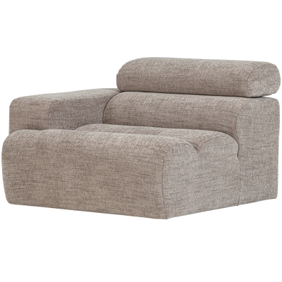 WOOOD NOVI Soffmodul 1-sits Arm Vänster Naturmelange