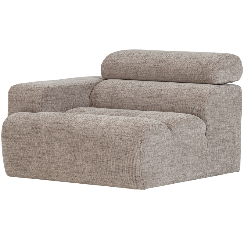 WOOOD NOVI Soffmodul 1-sits Arm Vänster Naturmelange