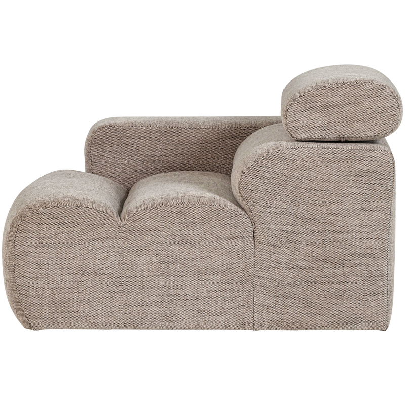 WOOOD NOVI Soffmodul 1-sits Arm Vänster Naturmelange
