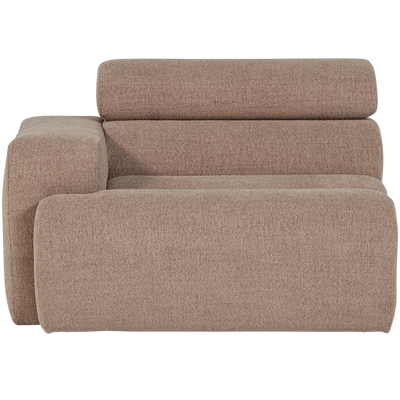 WOOOD NOVI Soffmodul 1-sits Arm Vänster Bouclé Mullvad