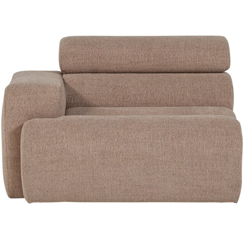 WOOOD NOVI Soffmodul 1-sits Arm Vänster Bouclé Mullvad