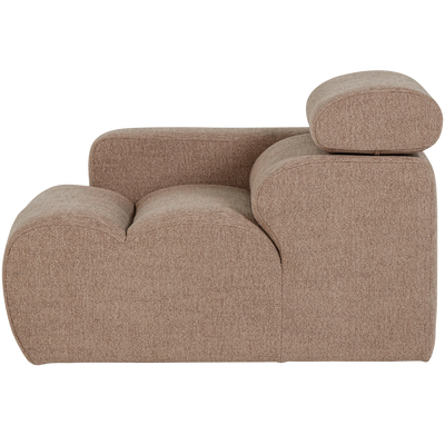 WOOOD NOVI Soffmodul 1-sits Arm Vänster Bouclé Mullvad