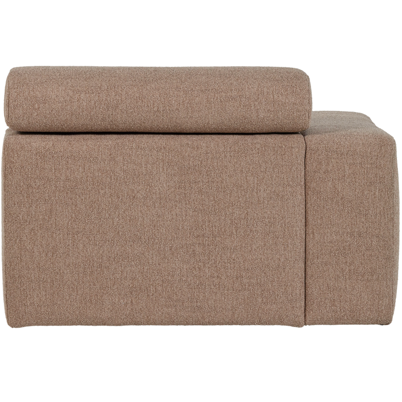 WOOOD NOVI Soffmodul 1-sits Arm Vänster Bouclé Mullvad