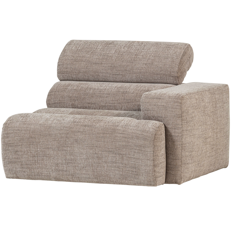 WOOOD NOVI Soffmodul 1-sits Arm Höger Naturmelange
