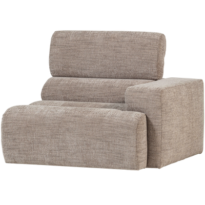 WOOOD NOVI Soffmodul 1-sits Arm Höger Naturmelange