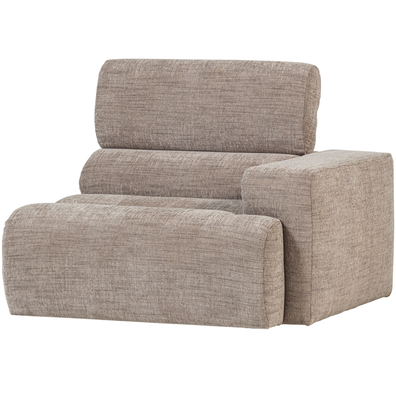 WOOOD NOVI Soffmodul 1-sits Arm Höger Naturmelange