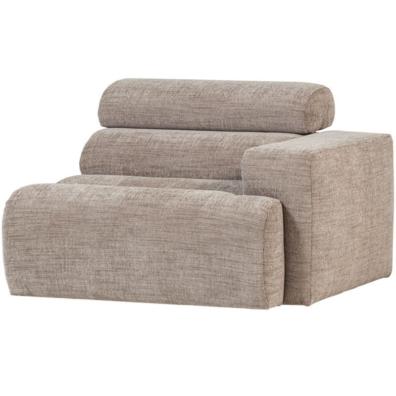 WOOOD NOVI Soffmodul 1-sits Arm Höger Naturmelange