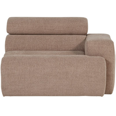 WOOOD NOVI Soffmodul 1-sits Arm Höger Bouclé Mullvad