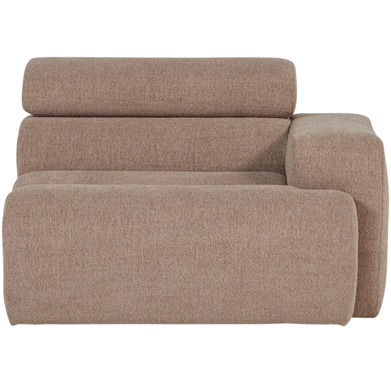 WOOOD NOVI Soffmodul 1-sits Arm Höger Bouclé Mullvad