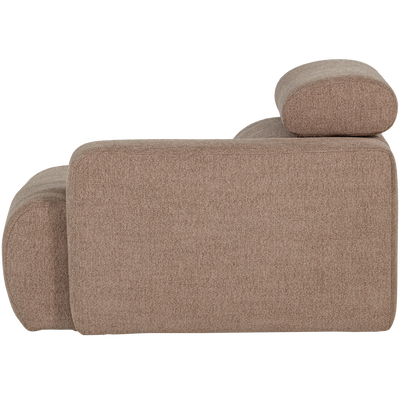 WOOOD NOVI Soffmodul 1-sits Arm Höger Bouclé Mullvad
