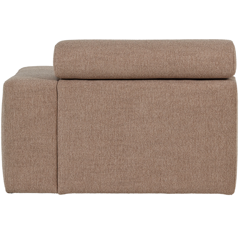 WOOOD NOVI Soffmodul 1-sits Arm Höger Bouclé Mullvad