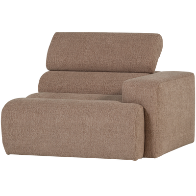 WOOOD NOVI Soffmodul 1-sits Arm Höger Bouclé Mullvad