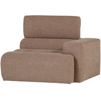 WOOOD NOVI Soffmodul 1-sits Arm Höger Bouclé Mullvad