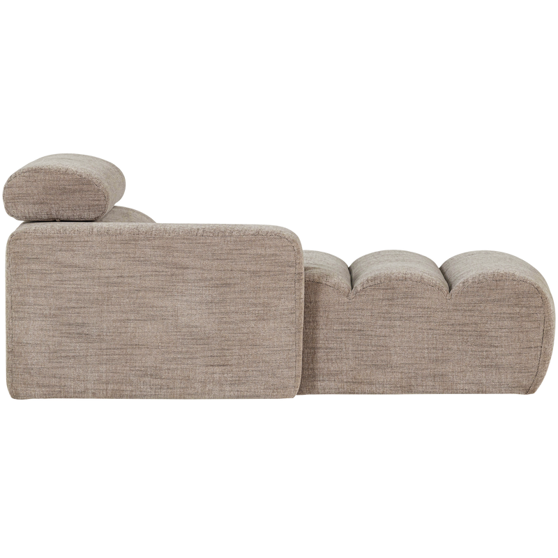 WOOOD NOVI Schäslongsoffa Vänster Naturmelange