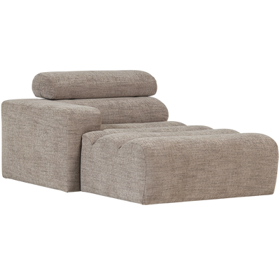 WOOOD NOVI Schäslongsoffa Vänster Naturmelange