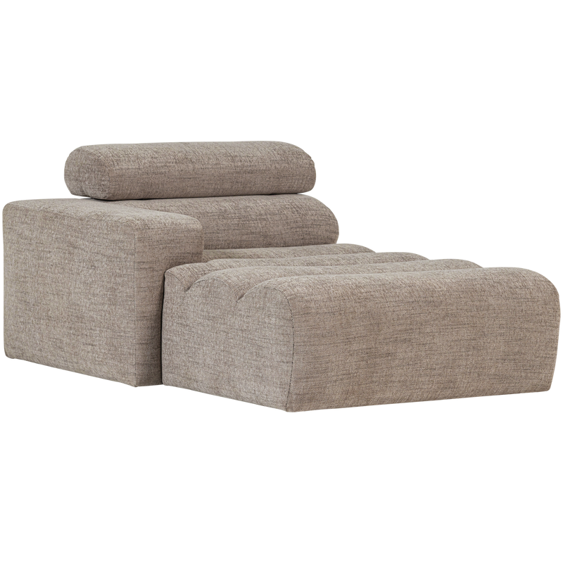 WOOOD NOVI Schäslongsoffa Vänster Naturmelange