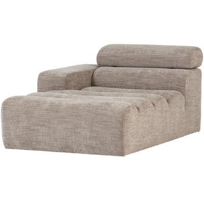 WOOOD NOVI Schäslongsoffa Vänster Naturmelange