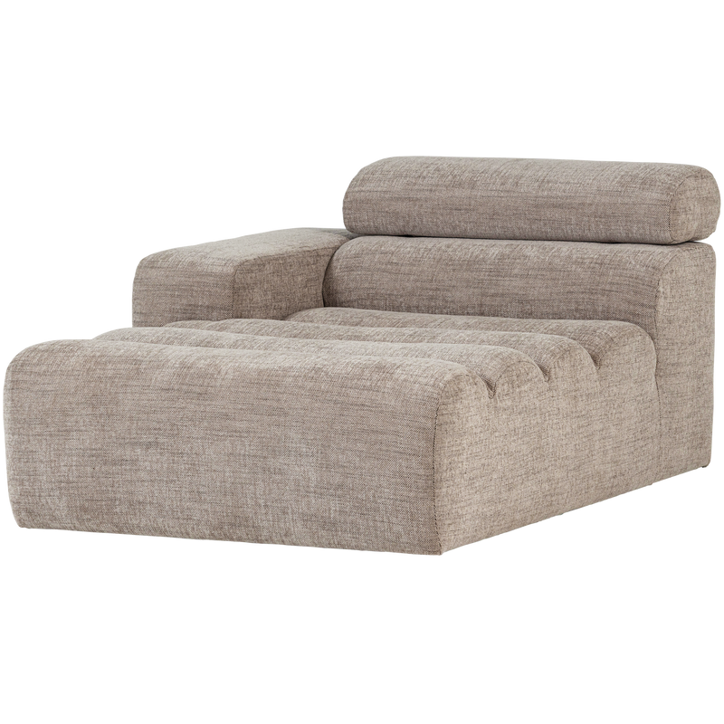 WOOOD NOVI Schäslongsoffa Vänster Naturmelange