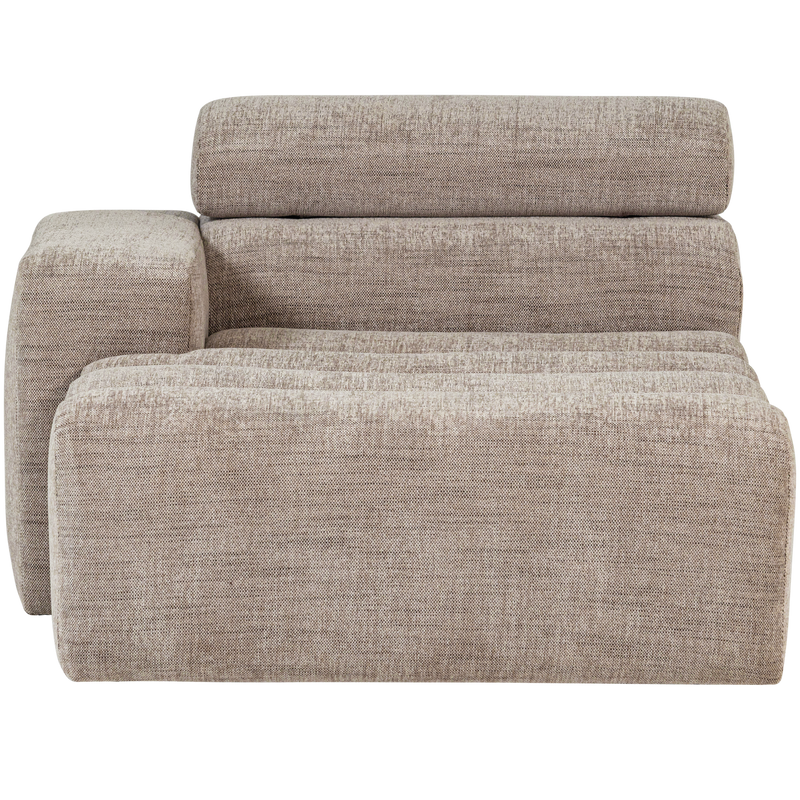 WOOOD NOVI Schäslongsoffa Vänster Naturmelange