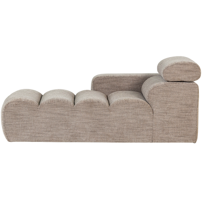 WOOOD NOVI Schäslongsoffa Vänster Naturmelange