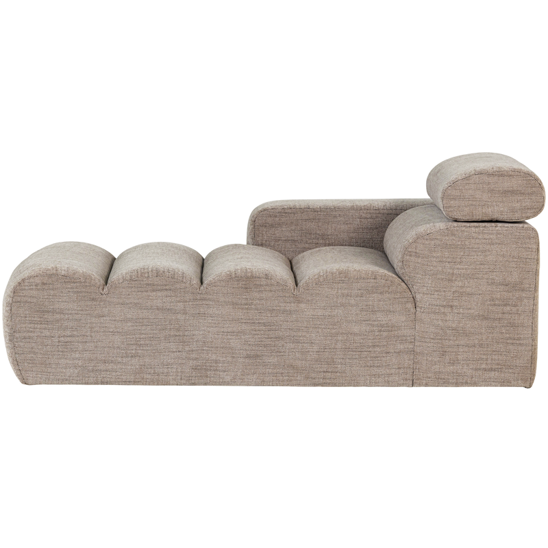 WOOOD NOVI Schäslongsoffa Vänster Naturmelange