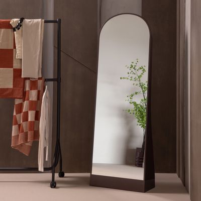 WOOOD SOLARI DRESSING Spegel 175x60 cm Högblank Mörkbrun