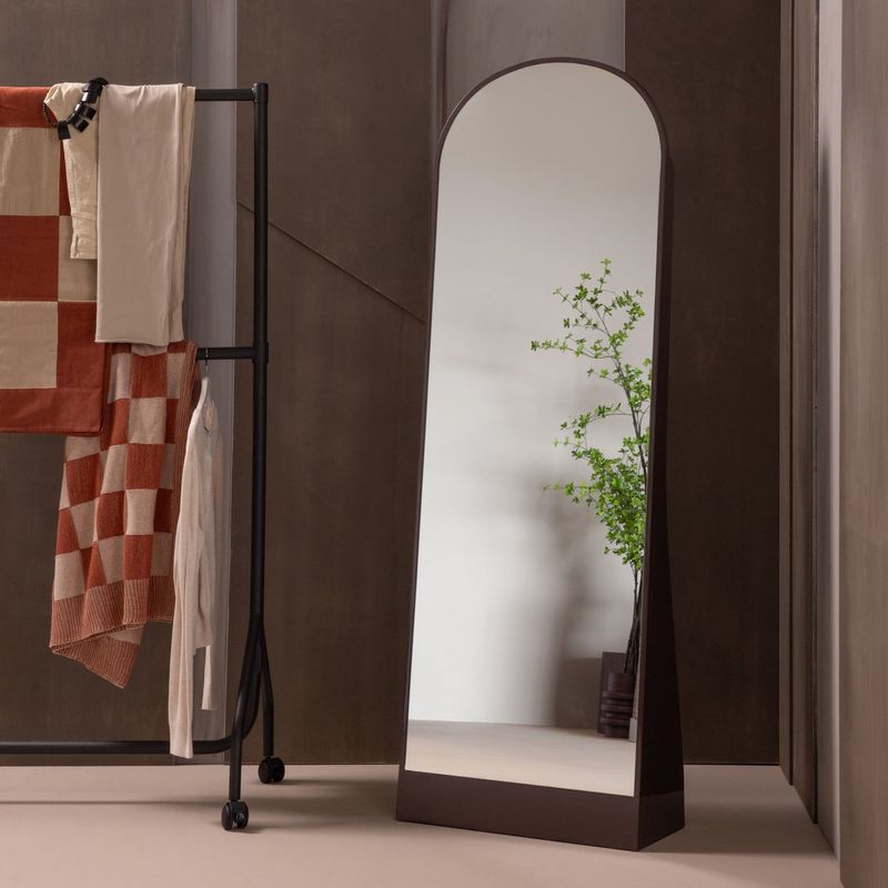WOOOD SOLARI DRESSING Spegel 175x60 cm Högblank Mörkbrun