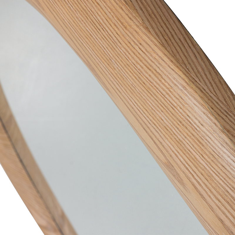 WOOOD GLIVON Rund Spegel 100x100 cm Ekfaner