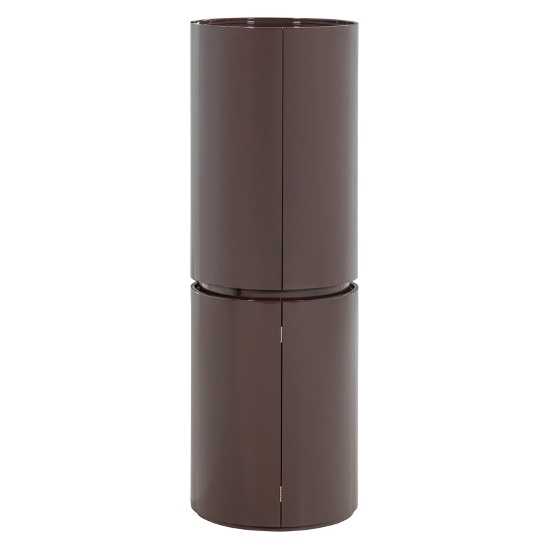 WOOOD SERA Runt Skåp 135xØ45 cm Trä Blank Mörkbrun