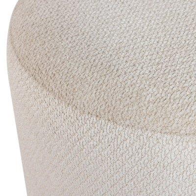 WOOOD ISLEN Puff med Vridbar Bas Bouclé Beige