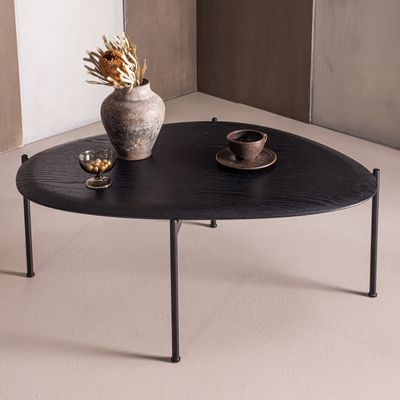 WOOOD KOTA Soffbord 36x92x68 cm MDF/Faner Svart