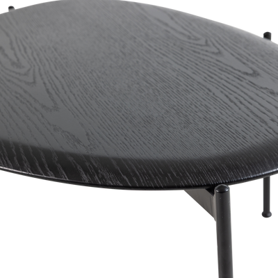 WOOOD KOTA Soffbord 36x92x68 cm MDF/Faner Svart