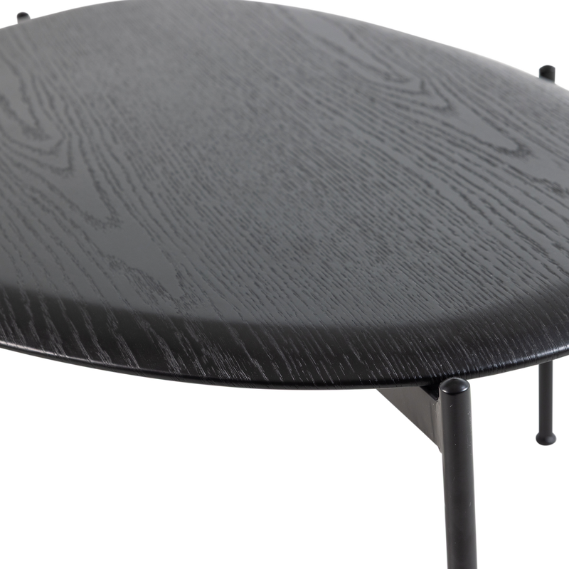 WOOOD KOTA Soffbord 36x92x68 cm MDF/Faner Svart