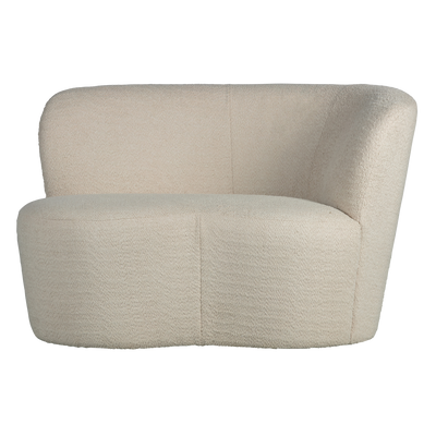 WOOOD Stone Liten Soffa Höger i Bouclé Cremevit
