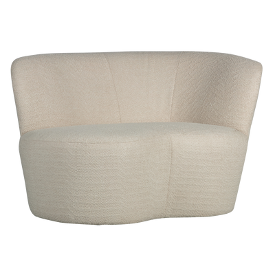 WOOOD Stone Liten Soffa Höger i Bouclé Cremevit