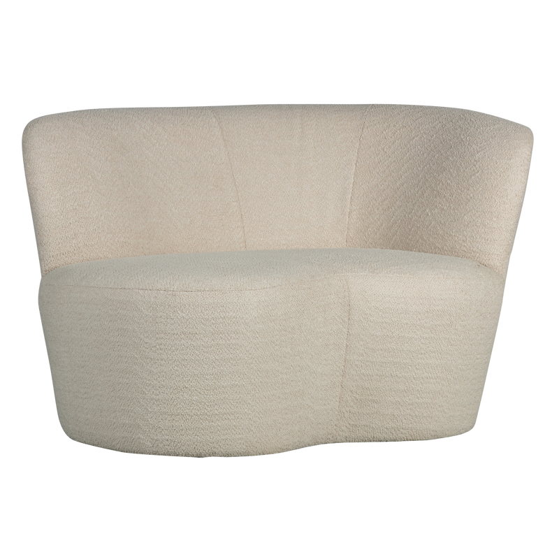WOOOD Stone Liten Soffa Höger i Bouclé Cremevit