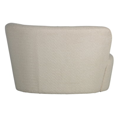 WOOOD Stone Liten Soffa Höger i Bouclé Cremevit