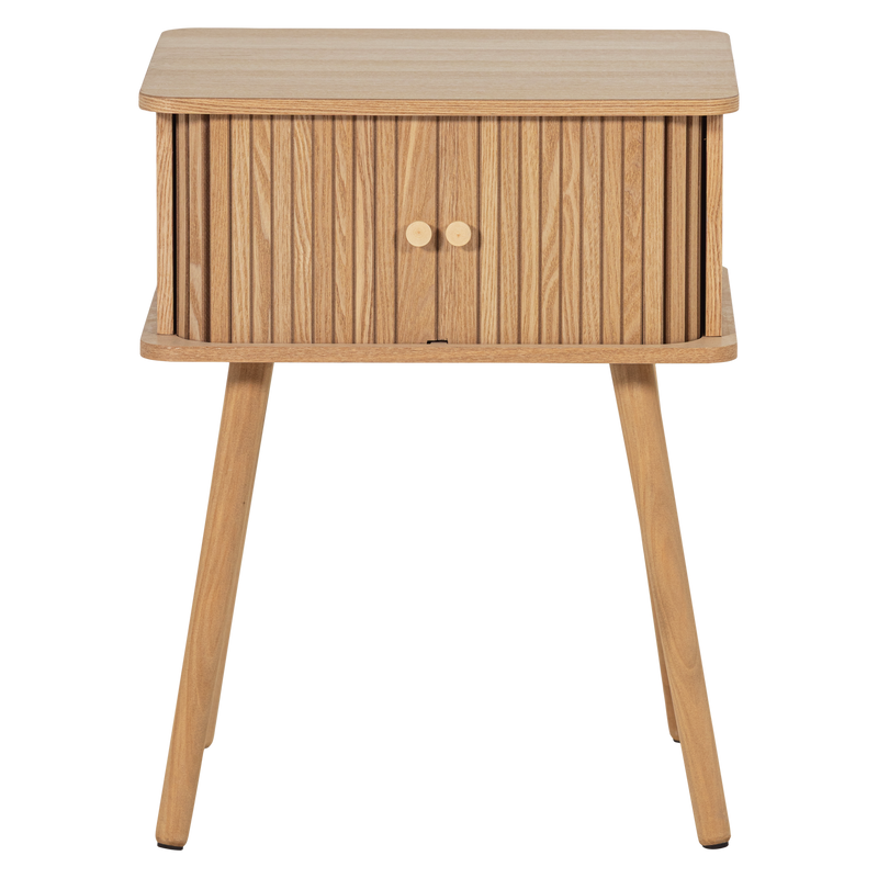 WOOOD KARRI Sängbord i MDF och Furu, Naturlig