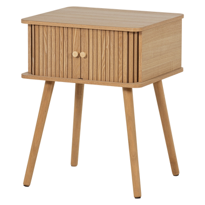 WOOOD KARRI Sängbord i MDF och Furu, Naturlig