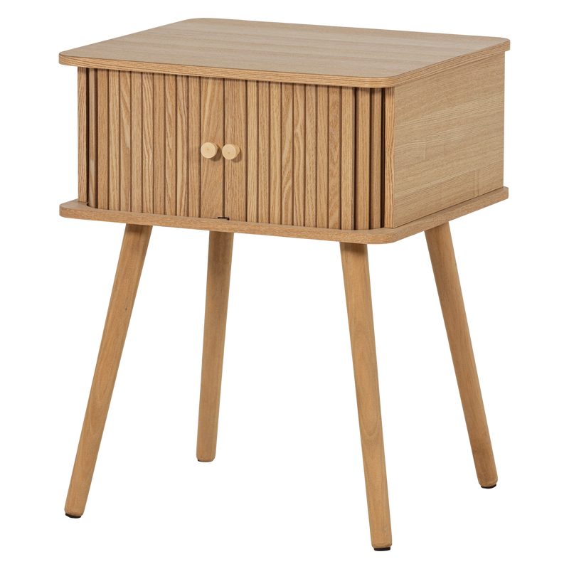 WOOOD KARRI Sängbord i MDF och Furu, Naturlig