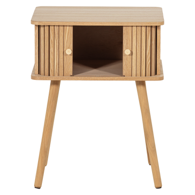 WOOOD KARRI Sängbord i MDF och Furu, Naturlig