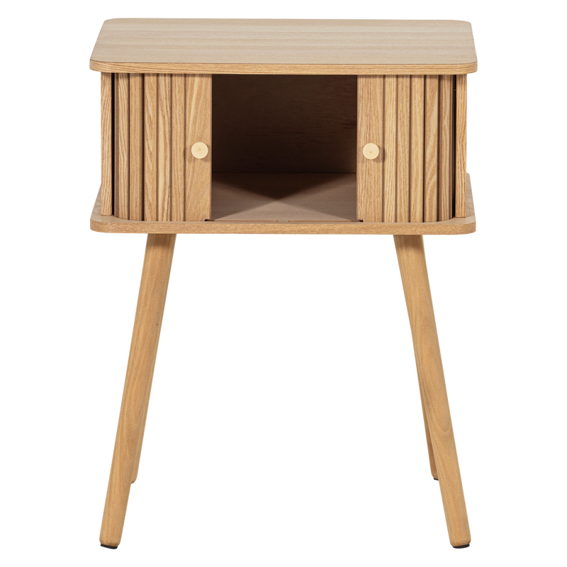 WOOOD KARRI Sängbord i MDF och Furu, Naturlig