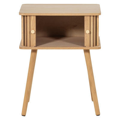 WOOOD KARRI Sängbord i MDF och Furu, Naturlig