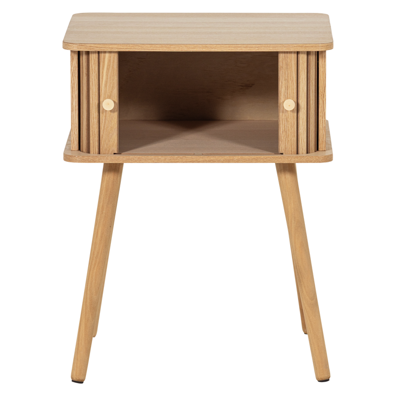 WOOOD KARRI Sängbord i MDF och Furu, Naturlig