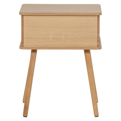 WOOOD KARRI Sängbord i MDF och Furu, Naturlig