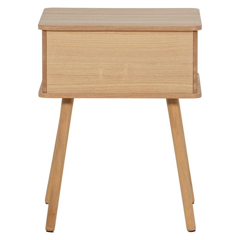 WOOOD KARRI Sängbord i MDF och Furu, Naturlig