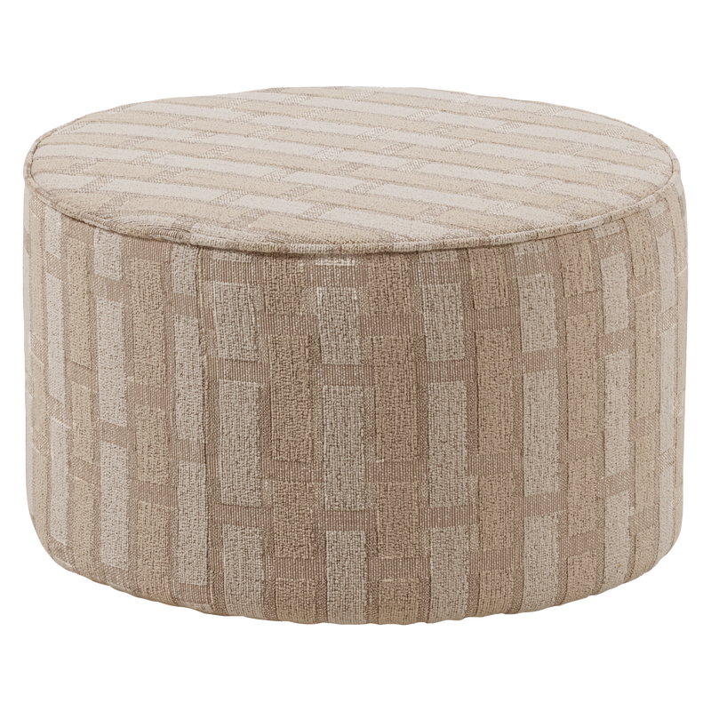 WOOOD SARLI Puff Låg Chenille Natur/Beige