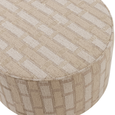 WOOOD SARLI Puff Låg Chenille Natur/Beige
